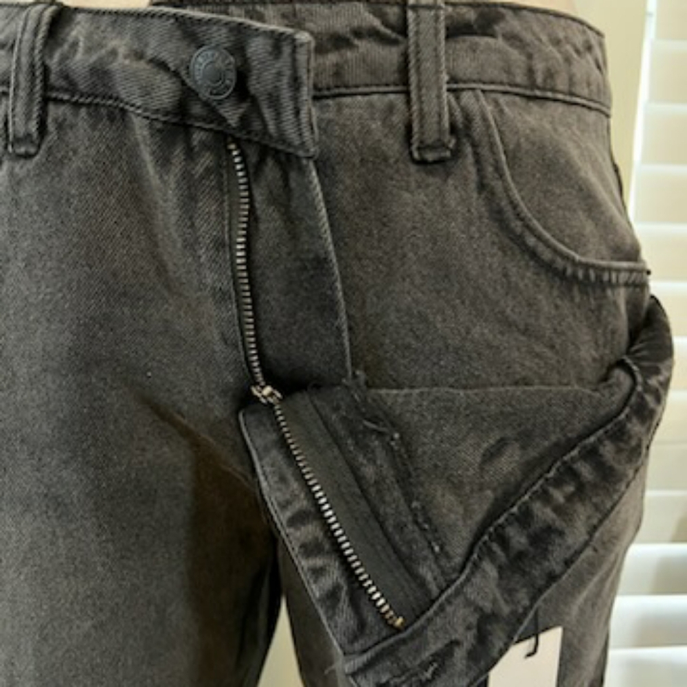 Forever 21 Unisex Crisscross Waist 90s Fit Jeans9 - Picture 14 of 15